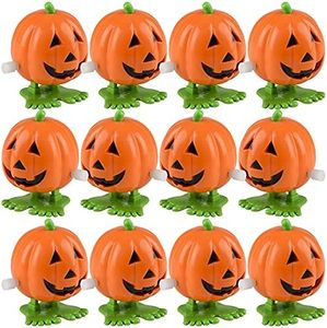 ArtCreativity Wind Up Pumpkin Halloween Toys, Set of 12, for Kids and Adults, Non-Candy Halloween Treats and Goodie Bag Fillers, for Hours of Fun and Active Play