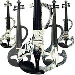 Aliyes Handmade Professional Silent Electric Violin 4/4 Full Size Professional Solid Wood Student Violin For Beginner Violin Kit String,Shoulder Rest,Rosin-1310