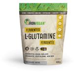 Iron Vegan Fermented L-glutamine Powder, Unflavoured, 400g | Vegan, plant-based, kosher, gluten-free