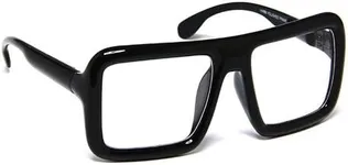 Black Thick Square Glasses Clear Lens Eyeglasses Frame Super Oversized Fashion