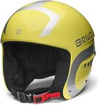 Briko Unisex - Adult Helmet, Shiny Barberry Yellow-Oslo Grey, 64