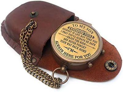 Engravable Compass, Pocket Compass, Brass Compass, to My Son Compass Engraved Gift, Graduation Day Gifts for Son - Son Birthday Gifts - Confirmation Gifts for Son