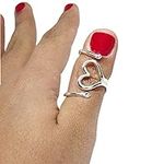 Heart Trigger Finger Ring in Sterli