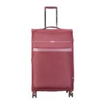 VIP Vapour Check-in Trolley Bag, 79cm | Large Soft-Sided Luggage for Travel with Smooth 8-Spinner Wheel & TSA Lock | 5-Year International Warranty - Red