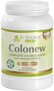 BioSource Labs Colonew Complete Colon Cleanse Natural Detox Supplement for Daily Digestive Health, Renewal Formula – (60 Capsules)