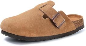 UAAQV Womens Cow Suede Leather Clog