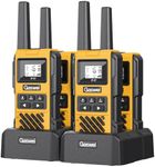 Gaswei G1pro Walkie Talkies Long Range for Adults, Rechargeable Heavy Duty Walkie Talkie with Doulbe PTT, 2 Way Radio, VOX for Farms, Warehouse, Fishing, Camping, Hunting - 4 Pack