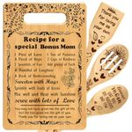 Great Gifts for Bonus Mom from Daughter Son Dad Best Bonus Mom Ever Gifts Christmas Birthday Gifts for Bonus Mom Bonus Mother New Mom Stepmom Kitchen Present Cutting Board Set to My Mom