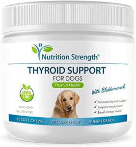 Nutrition Strength Thyroid Supplement for Dogs, Support for Hypothyroidism in Dogs with Organic Bladderwrack, Promotes Normal Function of Endocrine and Enzyme Systems, 90 Soft Chews