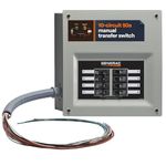 Generac 9855 HomeLink 50-Amp Indoor Pre-wired Upgradeable Manual Transfer Switch Kit for 10-16 circuits - Includes Power Inlet Box and 10-ft Cord