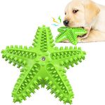 Acecy Dog Toys, Puppy Teething Cleaning Toothbrush Toy, Durable Squeaky Interactive Starfish Puppy Toys for Small Medium Large Breed