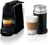 Nespresso Mini Coffee Machine by DeLonghi w/Aeroccino Milk Frother, Piano Black