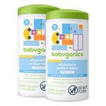 BabyGanics, The Grime Fighter, All Purpose Surface Wipes, Fragrance Free, 75 Wipes, 7 x 8 in Each