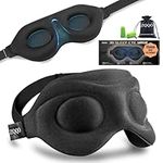 ZQQO 3D Weighted Eye Mask for Sleeping - Blindfold Blackout Sleep Mask for Women Men as Gifts Airplane Travel Accessories Sleeping Mask with Soft Breathable Zero Pressure for Yoga Nap Meditation