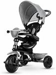 Q Play Cosy 4 In1 Kids Children Tricycle Toddler Stroller Trike Bike Ride-On Toy (Grey)