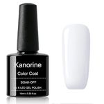 KANORINE Gel Polish Soak-Off UV/LED White Colour Gel Nail Polish white Color Coat Gel Nail Varnish Nail Art TYPE french manicure Long Lasting 10ml