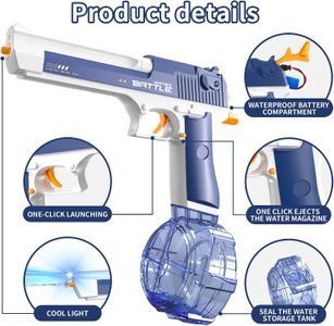 2-Pack Electric Water Guns for Kids & Adults – 30FT Range, 450CC+60CC