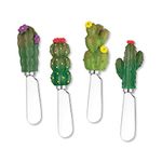 Supreme Housewares Cactus with Flower Resin Spreader S/4, 5", Green