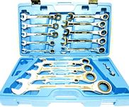 US PRO 17PC 8-32mm Metric Gear Ratchet Combination Spanner Wrench Set 3236