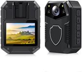 CAMMHD 4K Police Body Camera with Audio and Night Vision Body cam built-in 3400mAh battery Body Worn Cam for Law Enforcement expandable up to 512GB IP68 waterproof H.265 (V5-32GB)…