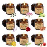 9 Pieces Thank You Appreciation Gifts Thank You Teacher Scented Candles 3.5 oz Awesome Inspirational Candles for Women Teacher，Teachers Day Gifts,Christmas Gifts (Style-1)