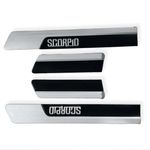 Panewaj Compatible with Mahindra Scorpio Silver & Black Abs Plastic Car Door Body Side Moulding Cladding Set 4 Pcs