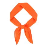 Square Scarf for Women Necktie Silk Like Orange Neck Scarf Lightweight Bandanas Chiffon Hair Scarf Gifts for Wedding Valentine Birthday 70 x 70 cm (Orange)