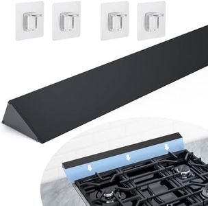 30" Slide-in Range Rear Filler Kit W10113901A, Stove Gap Universal Triangular Filler Strip, Cooktop Trim Kit Between Stove and Backsplash for Whirlpool & Most Brand, Durable Aluminum, Black