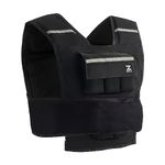 ZELUS Adjustable Weighted Vest with Weights, Workout Vest with Weight Bars/Iron Sandbag for Home Exercise Strength Training Fitness More, Weight Vest for Men Women (Black, 1-23lb)