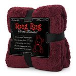 Snug Rug Special Edition Blankets Luxury Sherpa Fleece 127 x 178cm (50" x 70") Sofa Throw Blanket (Mulberry Red)