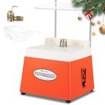 Mxmoonant Stained Glass Grinder with Baffle, 5/8’’ & 1’’ Grinder Bits & Safety Goggles, 4200RPM Mini DIY Grinding Tool Kit for Mosaics Ceramics Glass (UK Plug)