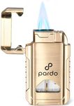 Pardo | Electric Lighter - Flame Butane Gas Lighter - Mini Cigarette Lighter - Ergonomic Grip and Safety Lock Feature Fire Lighter - Long-Lasting Performance - Ideal for Candles, BBQ, and Camping