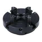 DEEFIINE 4 Inch Wood Lathe Chuck Set M33 X 3.5 & M18 X 2.5 Adapter, Self Centering 4 Jaw Wood Turning Chuck(Black)
