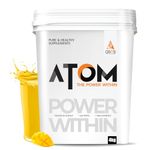 Asitis Nutrition Atom Whey Protein 4Kg | 27G Protein | Isolate & Concentrate | Mango Fusion | Usa Labdoor Certified | With Digestive Enzymes For Better Absorption
