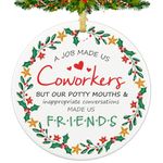 Coworker Friends Gifts, Christmas Ornaments - Colleagues to Friends Christmas, Birthday Gifts for Women Friends, Work Bestie Friendship Gifts Ornament - Christmas Decorations with Box