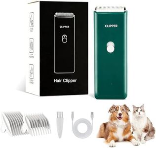 ENSSU Dog Clippers for Grooming Thick Coat, Rechargeable Cat Clipper for Matted Fur, Electric Cat Grooming Kits Pet Shaver Trimmer for Kitten/Small Dog/Puppy,Green