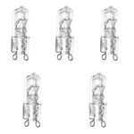 Anyray A1714Y (5)-Bulbs 25 Watt 120 Volt Halogen Light Bulbs G9 Base T4 Clear Looped Pins 25W