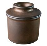 Butter Bell - The Original Butter Bell Crock by L. Tremain, French Ceramic Butter Dish, Classic Retro Matte Finish, Bronze - Reactive Glaze Pottery