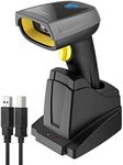 Inateck 2D Barcode Scanner Wireless, Bluetooth QR Code Scanner, 2D Imager with 2000mAh Battery, Read Screen Barcodes, BCST-52