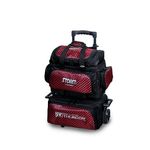 Storm 4 Ball Rolling Thunder Checkered Bowling Bag- Black/Red