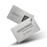 1Card VIP | Premium Metal NFC Business Card | NFC and Smart QR Code Enabled Customized Digital Business Card | Just Tap or Scan to Connect | No App Needed (Steel)