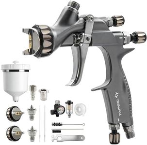 Tilswall Pinto GT HVLP Spray Gun Kit, Truth HVLP Plus Atomisation Paint Gun with 32cm+ Spray Width, All-Stainless Steel Flow Channel, 1.3/1.5/1.7mm Nozzles, Ideal for Automotive and Premium Coating