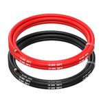 MMOBIEL 10 AWG Electrical Silicone Wire - 10 Gauge (5,26mm²) Tinned Copper Cable - 2 Separate Wires Red & Black Each 1,5 m / 5 ft for RC, Drones, 3D Printers, Batteries, Speaker Wires, Led Strips