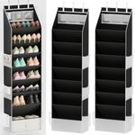 Criusia Shoe Storage, Over the Door Shoe Organizer, Hanging Closet Shoe Storage with Large Deep Pockets, Fits 16–24 Pairs of Sneakers, Sandals, Boots, Beige