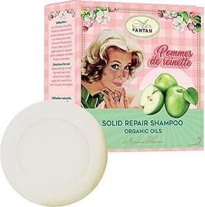 Shampoo Solido 80g Un Air d'Antan® / Profumo Mela/Shampoo Naturale Di Riparazione Con Olio Di Argan Bio/Shampoo Capelli Danneggiati Sfibrati/Senza Solfati/Shampoo Solido Naturale Capelli Secchi