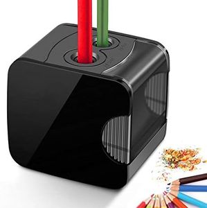ARPDJK Tamaño del rayo eléctrico, alimentado por USB o sacapuntas electrónico Automático resistente a Baterías para Lápiz No.2 y colorido
