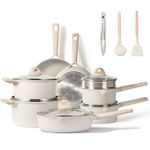 CAROTE 16pcs Pots and Pans Set, Nonstick Cookware Sets, Large Capacity Granite Pots Set, Kitchen Induction Pots and Pans Cooking Sets, Pan Sets for Cooking, Cooking Utensils Set