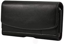 Horizontal PU Leather Belt Clip Holster Pouch Cell Phone Case Holder Card Slots for iPhone XR 8+ 7 Plus/Moto G7 G6 E5 E4 Plus Z3 Z2 Play/BLU Studio Mega/Vivo XL4 / HTC U12+/Sony Xperia XZ2