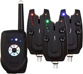 Mounchain Fishing Bite Alarm Set 3 + 1, Wireless Bite Alarm Wireless Digital Alarm With 3 emitters and 1 receiver