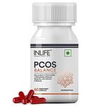 INLIFE PCOS Supplements for Women | PCOS Balance Capsule | Myo Inositol D Chiro Inositol Shatavari Manjistha Vitamins Minerals -60 Vegetarian Capsules (Pack of 1, 60)